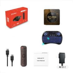 Farrot Multimediální centrum Smart TV Box G96 Max , Android 13.0, set-top box Hevc 265 Netflix,16 GB, WiFi , 8K UHD + i8 RGB podsvícená klávesnice