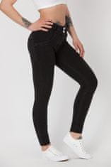 BOOST Dámské kalhoty Jeans Mid Waist BST1 černé - Boost XS