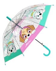 Eplusm Automatický transparentní deštník Skye a Everest Tlapková Patrola