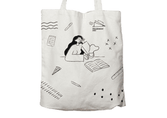 Pedagogický diář Plátěná taška do ruky se vzorem holky