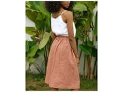 Midi lněná sukně MONTICELLO v barvě Clay růžové Velikost: M