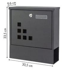 ModernHome HPB2210K-GS Poštovní schránka antracitově šedá