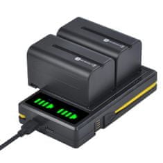 Batmax Duální USB nabíječka baterií Sony řady L a M s LCD displejem pro Sony NP-F970/NP-F770/NP-F570 a NP-FM500H (náhrada Sony BC-V615 a BC-VM50)