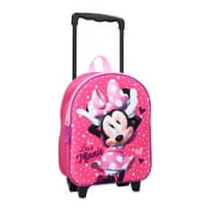 Vadobag Dětský cestovní 3D batoh na kolečkách Love Minnie