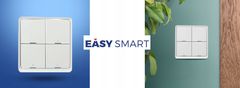 TopElektronik Easy Smart Čtyřkanálový nástěnný dálkový ovladač Easy Smart Bluetooth BLE, Programovatelný regulátor Easy Smart ACC+060000