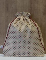 Wrap Up obal na pečivo - kulatý (vnitřní rozměr 35 x 36 cm) Barevný: Režná s bílými puntíky
