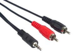 PremiumCord kabel stereo jack 3,5mm-2xCINCH Male/Male, 10m