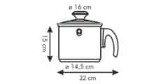 Tescoma Mlékovar dvouplášťový Presto s poklicí o 16 cm, 2.0 l (728718)