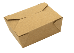 ECOFOL Papírový box EKO na jídlo 128x115x65 mm kraft s chlopněmi 750 ml bal/50 ks Balení: 250