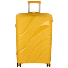 ORMI Cestovní plastový kufr Voyex velikosti L, žlutý