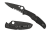 C10PSBBK Endura 4 Black Blade Part Serrated kapesní nůž 9,6 cm, celočerná, FRN