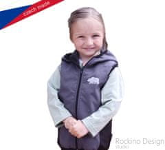 ROCKINO Softshellová dětská vesta Rockino vzor 8742 - šedá, velikost 134