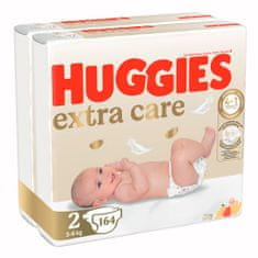Huggies 2x Extra Care pleny jednorázové 2 (3-6 kg) 162 ks