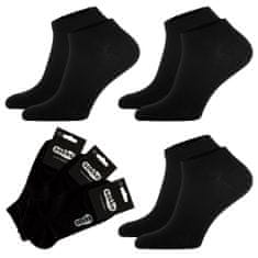 SOKKO 3x dámské bavlněné ponožky 39-41 - černá