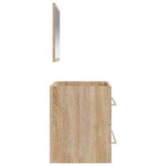 Vidaxl Koupelnová skříňka se zrcadlem dub sonoma kompozitní dřevo