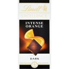 LINDT Excellence hořká čokoláda s pomerančovými kousky 100g