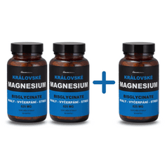 Kralovstvizdravi 2+1 Královské Magnesium Bisglycinate 825 mg + (Vitamín B6), 90 veg. kapslí