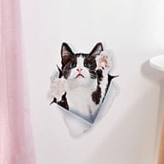 Die moderne Hausfrau Die moderne Hausfrau Samolepka na zeď Kočka, černobílá