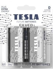 Tesla Batteries SILVER+ alkalická baterie velký monočlánek, 2ks