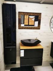 Deftrans Koupelnová nástěnná skříňka černý lesk Modus 60 cm