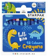 STARPAK Dino voskové pastelky 12 barev