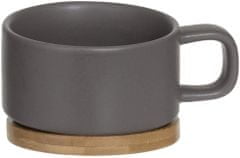Secret de Gourme Konvice čajová s šálkem NATURAL, 400+250 ml, barva šedá