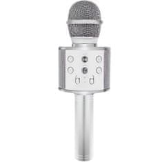 Izoksis 22188 Karaoke bluetooth mikrofon stříbrná