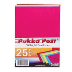 Pukka Pad Obálky "Bright", mix zářivých barev, C6, pogumovaný povrch, 9061-ENV