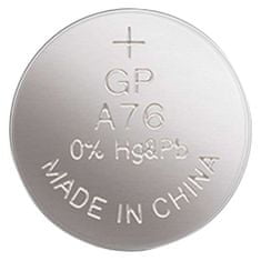 GP 8 + 2 zdarma – alkalická knoflíková baterie GP A76F (LR44)
