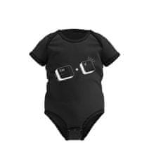Happy Glano Dětské triko CTRL+V - černá Velikost miminka: 6-12 měsíců