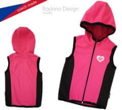 ROCKINO Softshellová dětská vesta Rockino vzor 8739 - růžová, velikost 110