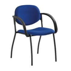 Manutan Konferenční židle Mandy Black s područkami, modrá