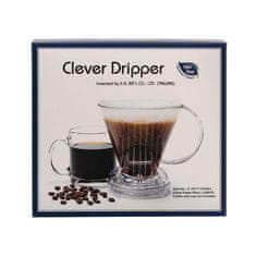 Clever Clever Dripper - Kávovar L 500ml transparentní šedý + 100 filtrů