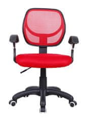 Kancelářská židle DIANA, pro děti, 57x54,5x87-97 cm, červená