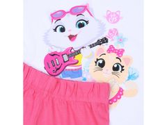 sarcia.eu Dívčí růžovo-bílé pyžamo značky Milady & Pilou 44 Cats 4 let 104 cm