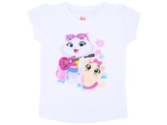 sarcia.eu Dívčí růžovo-bílé pyžamo značky Milady & Pilou 44 Cats 4 let 104 cm