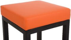 Sortland Barová židle Taylor - umělá kůže | oranžová