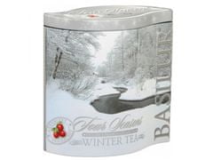 Basilur BASILUR Winter Tea - sypaný cejlonský černý čaj s přídavkem brusinek v ozdobné dóze, 100 g x3