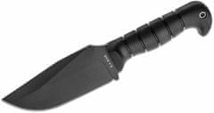 KA-BAR® KB-1278 HEAVY-DUTY WARTHOG nůž na přežití 16,7 cm, celočerný, TPR, pouzdro kůže+nylon