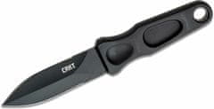 CRKT CR-2020 STING BLACK taktický nůž 8,1 cm, celokovový, celočerný, pouzdro Zytel s popruhy