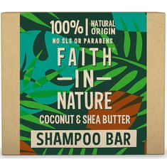 Faith In Nature tuhý šampon kokos a bambucké máslo, 85g