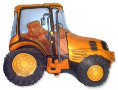 Flexmetal Traktor oranžový 29”/73cm x 37”/95cm fóliový balónek