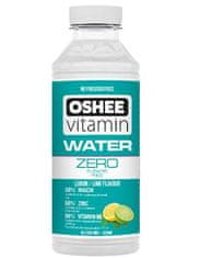 Oshee Vitamin Water Zero 555 ml, vitamínová voda bez kalorií s vitaminy B a zinkem, Lemon - Lime