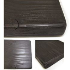 Moderix Rustikální Dřevěná Silná Závěsná Nástěnná Police Černá, 14.5 cm, 50 cm
