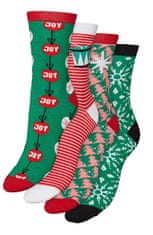 Vero Moda 4 PACK - dámské ponožky VMELF 10274034 Jelly Bean Box 1 (Velikost 36-41)