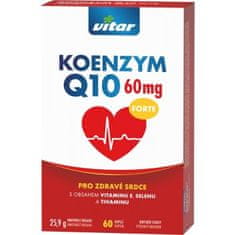 VITAR Vitar Koenzym Q10 60 mg + Se + Vitamin E + Thiamin, 60 kapslí