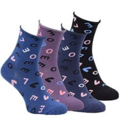 Zdravé Ponožky Zdravé Ponožky dámské bavlněné zdravotní ruličkové ponožky 6105023 4-pack, 35-38