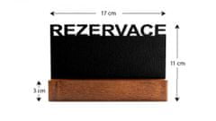 Allboards Černá křídová oboustranná tabule na stůl - REZERVACE sada 4 ks se stojany,KPL-RE4-CZ
