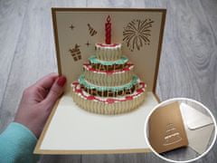 KN Přání k narozeninám - 3D narozeninový dort