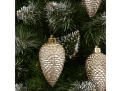 sarcia.eu Zlaté kužely na vánoční stromeček, vánoční ozdoby 4 ks. 1 balík